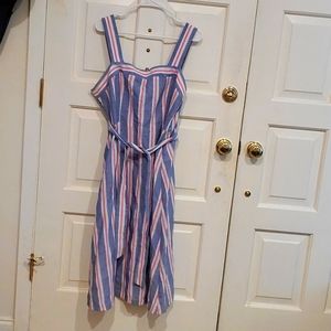Women's Jones Studio Blue and White Striped Sundress